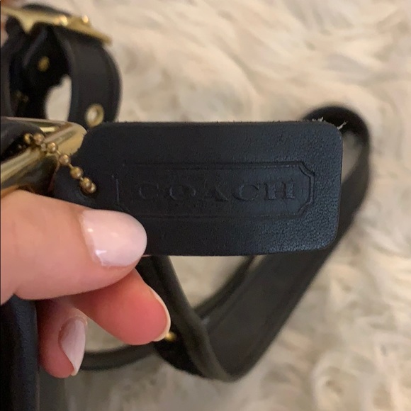 Black Leather Coach Legacy Crossbody Handbag - Picture 4 of 8